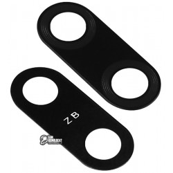 Стекло камеры Huawei Y7 (2019), размер 17,6x7,2 мм, черное