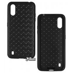 Чехол для Samsung A015 Galaxy A10 (2019), Weaving Case, силикон, черный Чехол для Samsung A015 Galaxy A10 (2019), Weaving Case, силикон, черный