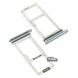 Держатель SIM-карты для Samsung A320 Galaxy A3 (2017), синий, комплект 2 шт., c держателем MMC