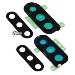 Стекло камеры Samsung M305 Galaxy M30 (2019), черное, с рамкой