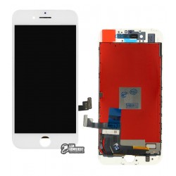 Дисплей для iPhone 7, белый, с сенсорным экраном (дисплейный модуль), с рамкой, AAA, Tianma+