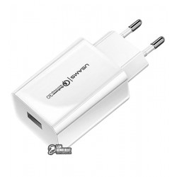 Зарядное устройство Usams US-CC083 T22 Single USB QC3.0 Travel Charger, белое