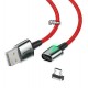 Кабель Micro-USB - USB, Baseus Zinc Magnetic, магнитный, в тканевой оплетке, 2А, 1м