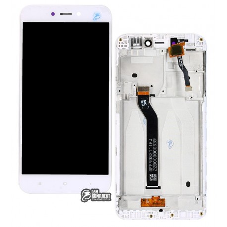 Дисплей Xiaomi Redmi 5A, белый, с сенсорным экраном (дисплейный модуль), с рамкой, Original (PRC)