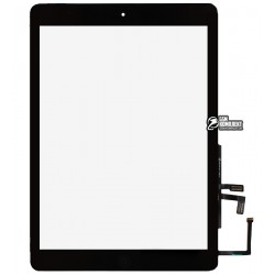 Тачскрін для планшета iPad Air (iPad 5), A1474, A1475, A1476, зі шлейфом, з кнопкою HOME, чорний Тачскрін для планшета iPad Air (iPad 5), A1474, A1475, A1476, зі шлейфом, з кнопкою HOME, чорний