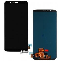 Дисплей для OnePlus 5T A5010, черный, с сенсорным экраном (дисплейный модуль), оригинал (переклеено стекло)
