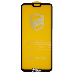 Закаленное защитное стекло для Huawei Honor 8X (2018), JSN-L21, 3D, 4D ARC, черное