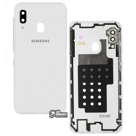 Задняя панель корпуса Samsung A202F/DS Galaxy A20e, белая