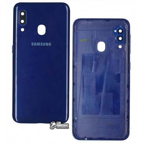 Задняя панель корпуса Samsung A202F/DS Galaxy A20e, синяя