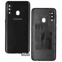 Задня панель корпусу Samsung A202F / DS Galaxy A20e, чорний колір