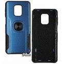 Чохол для Xiaomi Redmi Note 9S / Redmi note 9 Pro, Leather Design Case With Ring, силікон-пластик, синій колір