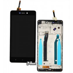 Дисплей Xiaomi Redmi 3, Redmi 3S, Redmi 3S Prime, Redmi 3X, черный, с сенсорным экраном (дисплейный модуль), с рамкой