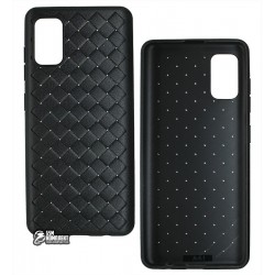 Чехол для Samsung A415 Galaxy A41 (2020), Weaving Case, силикон, черный Чехол для Samsung A415 Galaxy A41 (2020), Weaving Case, силикон, черный