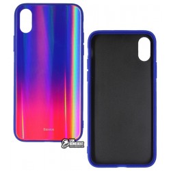 Чехол для iPhone X, Baseus Laser Luster, синий