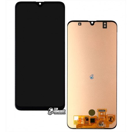 Дисплей для Samsung A307 Galaxy A30s, черный, с сенсорным экраном, (OLED), High Copy