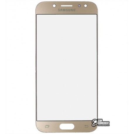 Скло дисплея Samsung J530F Galaxy J5 (2017), з OCA-плівкою, золоте