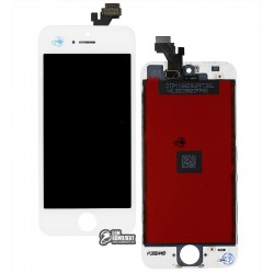 Дисплей для iPhone 5, белый, с сенсорным экраном (дисплейный модуль), с рамкой, AAA, Tianma+ Дисплей для iPhone 5, белый, с сенсорным экраном (дисплейный модуль), с рамкой, AAA, Tianma+