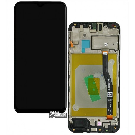 Дисплей Samsung M205F/DS Galaxy M20, черный, с сенсорным экраном, Original, original glass, #GH82-18682A