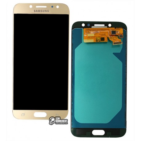 Дисплей для Samsung J730 Galaxy J7 (2017), золотистый, с сенсорным экраном, с регулировкой яркости, (TFT), Сopy