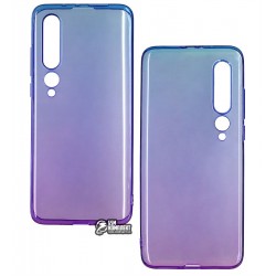Чехол для Xiaomi Mi 10, Gradient Design, силиконовый ультратонкий, (blue/purple)