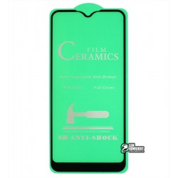 Защитное оргстекло для Samsung A015 Galaxy A01 (2020), Ceramica, с фаской, черное