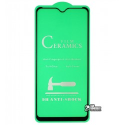 Защитное оргстекло для Samsung A105, M105 Galaxy A10, M10 (2019), Ceramica, с фаской, черное