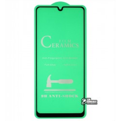 Защитное оргстекло для Samsung A315 Galaxy A31, Ceramica, с фаской, черное