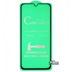 Защитное оргстекло для Samsung A405 Galaxy A40, Ceramica, с фаской, черное