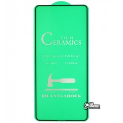 Защитное оргстекло для Samsung A515 Galaxy A51, Ceramica, с фаской, черное