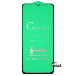 Защитное оргстекло для Samsung A705 Galaxy A70, Ceramica, с фаской, черное