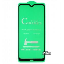 Защитное оргстекло для Xiaomi Redmi 8, Redmi 8A, Ceramica, с фаской, черное