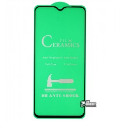 Защитное оргстекло для Xiaomi Redmi Note 8 Pro, Ceramica, с фаской, черное