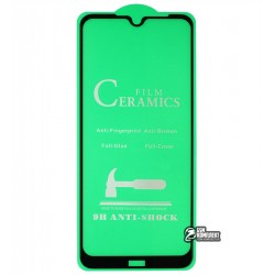 Защитное оргстекло для Xiaomi Redmi Note 8T, Ceramica, с фаской, черное