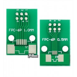 Макетная плата переходник FPC6P 0.5mm 1.0mm на PLD/PBD 2.54mm Макетная плата переходник FPC6P 0.5mm 1.0mm на PLD/PBD 2.54mm