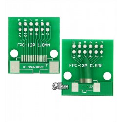 Макетная плата переходник FPC12P 0.5mm 1.0mm на PLD/PBD 2.54mm