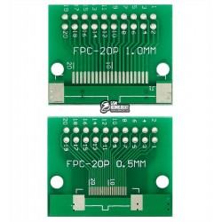 Макетная плата переходник FPC20P 0.5mm 1.0mm на PLD/PBD 2.54mm