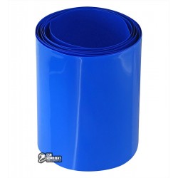 Термоусадочная лента для аккумуляторов синяя, ширина 65мм, 1м, диаметр 40мм