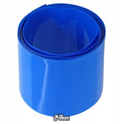 Термоусадочная лента для аккумуляторов синяя, ширина 30мм, 1м, диаметр 19мм