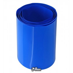 Термоусадочная лента для аккумуляторов синяя, ширина 56мм, 1м, диаметр 35мм