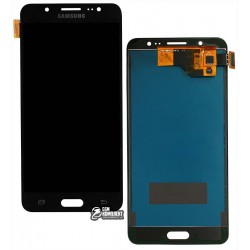 Дисплей Samsung J510 Galaxy J5 (2016), черный, с сенсорным экраном (дисплейный модуль), с регулировкой яркости, (TFT), Сopy