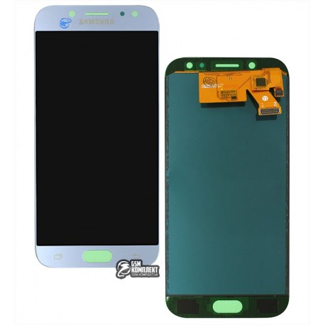Дисплей Samsung J530 Galaxy J5 (2017), голубой, с сенсорным экраном (дисплейный модуль), с регулировкой яркости, (TFT), Сopy