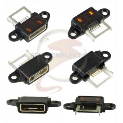 Коннектор зарядки Xiaomi Mi Note, 6 pin, черный, micro-USB тип-B