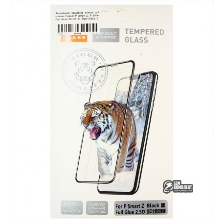 Закаленное защитное стекло для Huawei Huawei P Smart Z, P Smart Pro, Honor 9X (2019), Tiger Glass, 3D Full Glue, черное