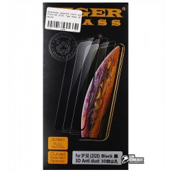 Закаленное защитное стекло для iPhone SE (2020), Tiger Glass, 3D, черное