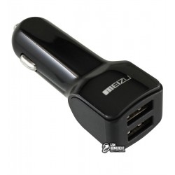Автомобильное зарядное устройство Meizu CJ-06, 2.4A с MicroUsb кабелем, черное