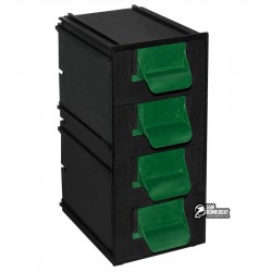 Кассетница Сортивик КБ-4 черная, 95 x 124 x 188 мм