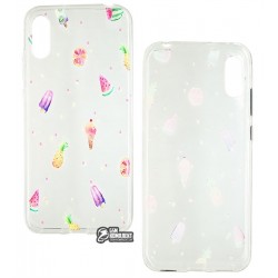 Чехол для Huawei Y6 (2019), силиконовый, арбуз