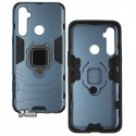 Чехол для Realme 5, Realme 6i, Realme C3, Armor Case, с кольцом держателем, синий