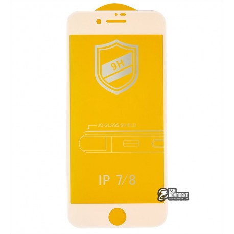 Закаленное защитное стекло для iPhone 7, iPhone 8, 0,26 мм 9H, 4D ARC