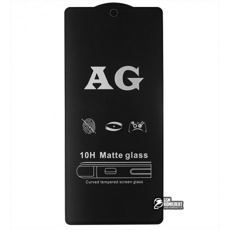 Закаленное защитное стекло для Samsung G770 Galaxy S10 Lite (2020), 2.5D, Full Glue, матовое, черное